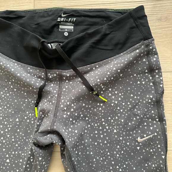 Nike Pants - Nike Black and Gray Dri-FIT Triangle Print Leggings